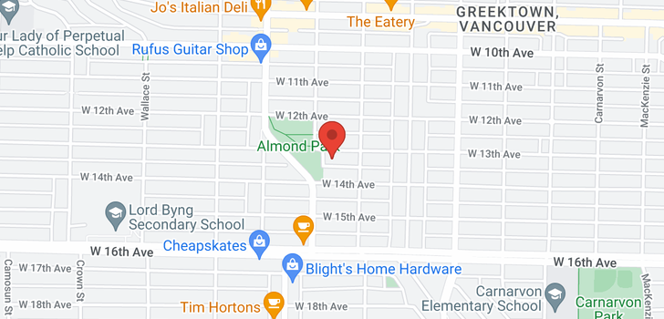 map of 3562 W 13TH AVENUE
